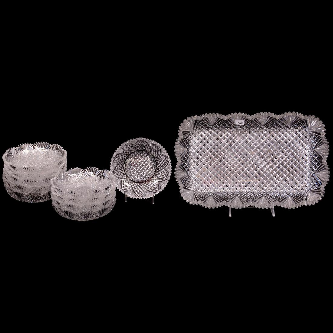 Ice Cream Set, American Brilliant Cut Glass (1 of 10)