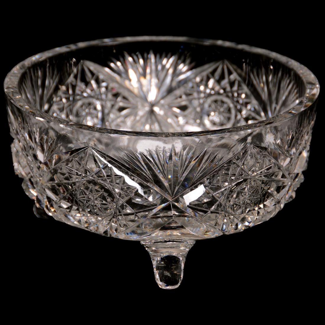 Small Three-Footed Ferner, American Brilliant Cut Glass (1 of 6)