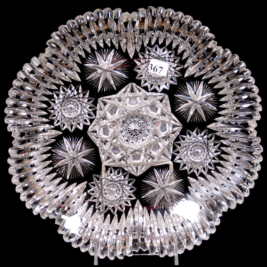 Round Tray, American Brilliant Cut Glass (1 of 4)