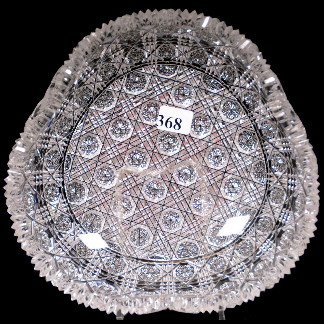 Tri-Corner Bowl, American Brilliant Cut Glass (1 of 4)