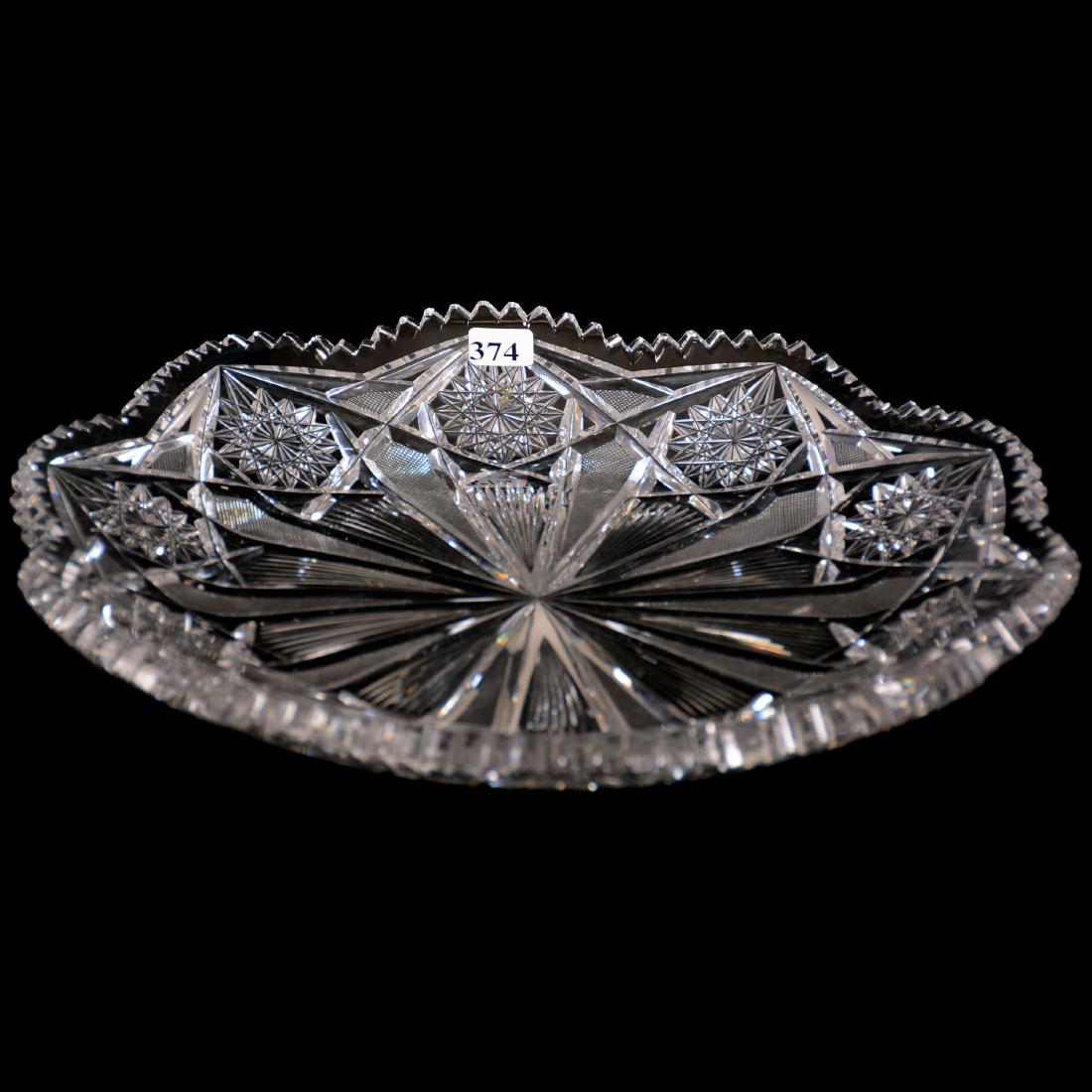 Round Tray, American Brilliant Cut Glass (1 of 4)