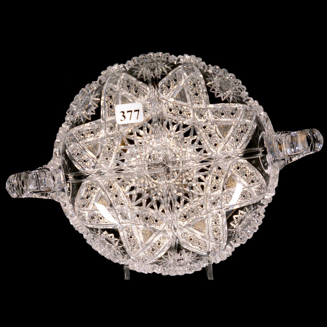 Two-Handled Four Division Bowl, American Brilliant Cut (1 of 6)