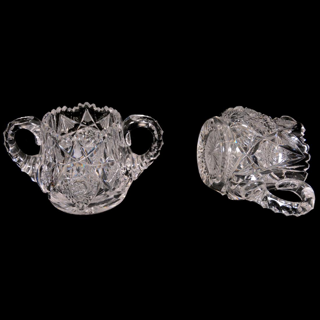 Creamer and Sugar, American Brilliant Cut Glass (1 of 4)