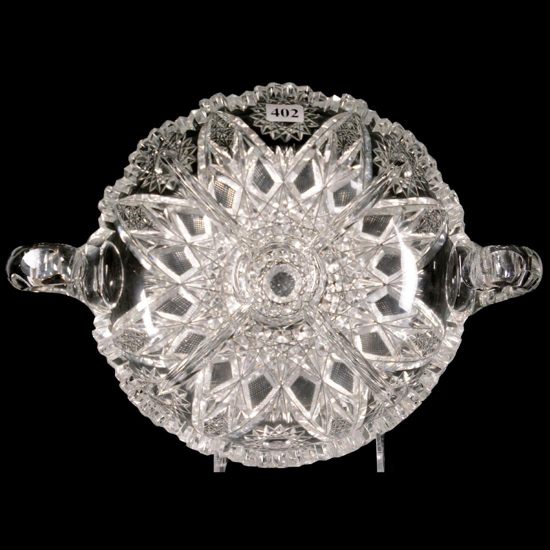 Two-Handled Four Division Bowl, American Brilliant Cut (1 of 3)