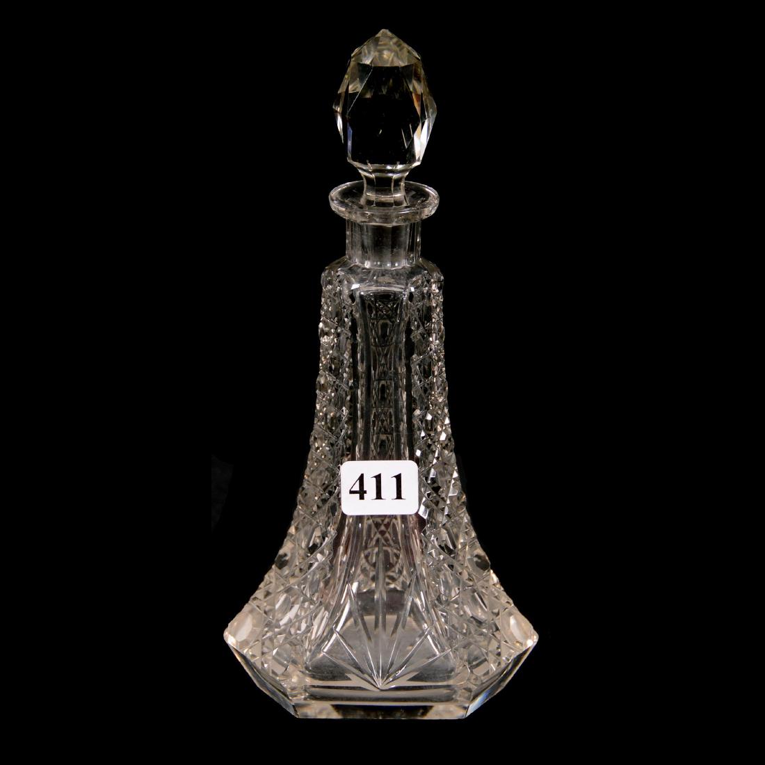 Perfume Bottle, Cut Glass (1 of 3)