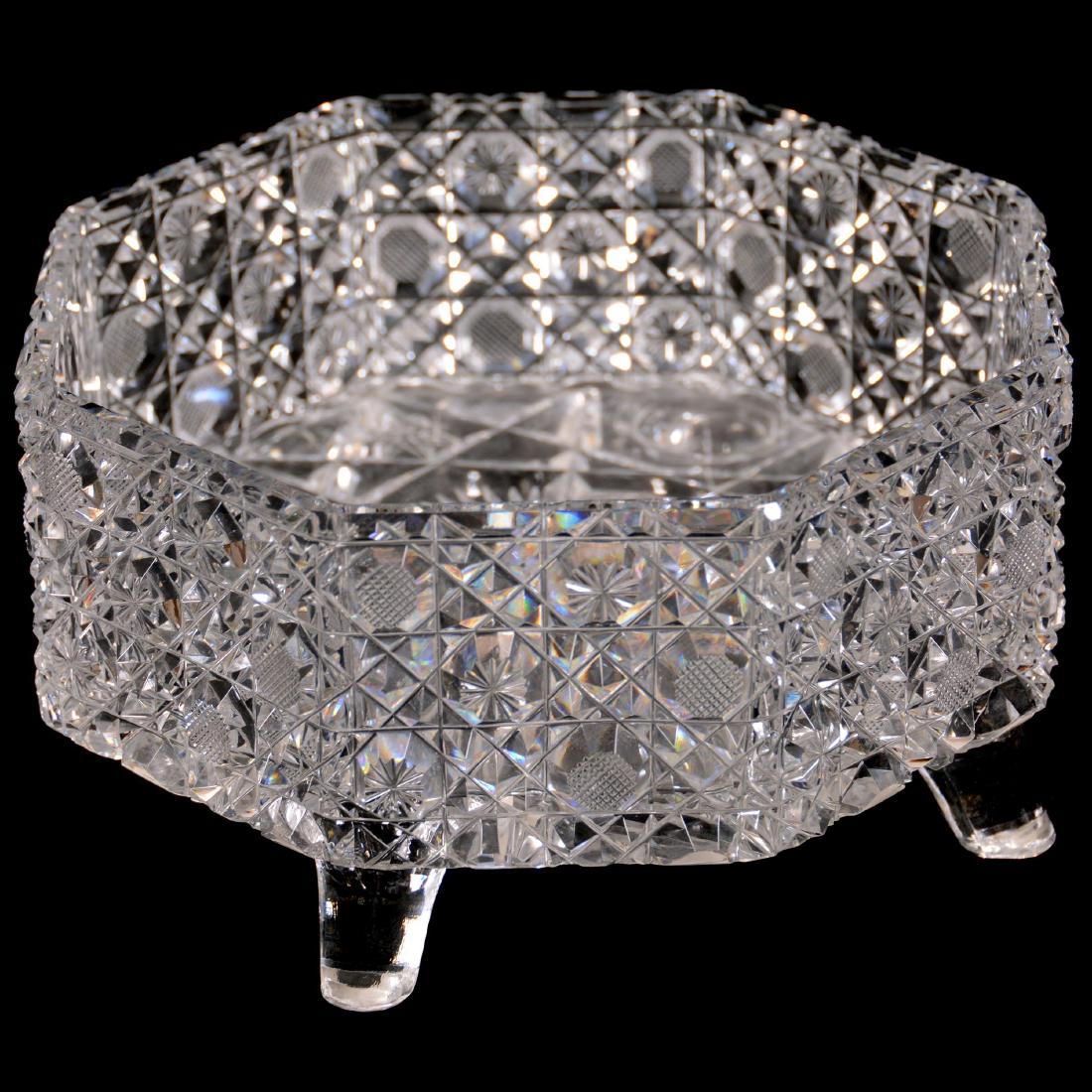 Eight Sided Footed Ferner, American Brilliant Cut Glass (1 of 3)