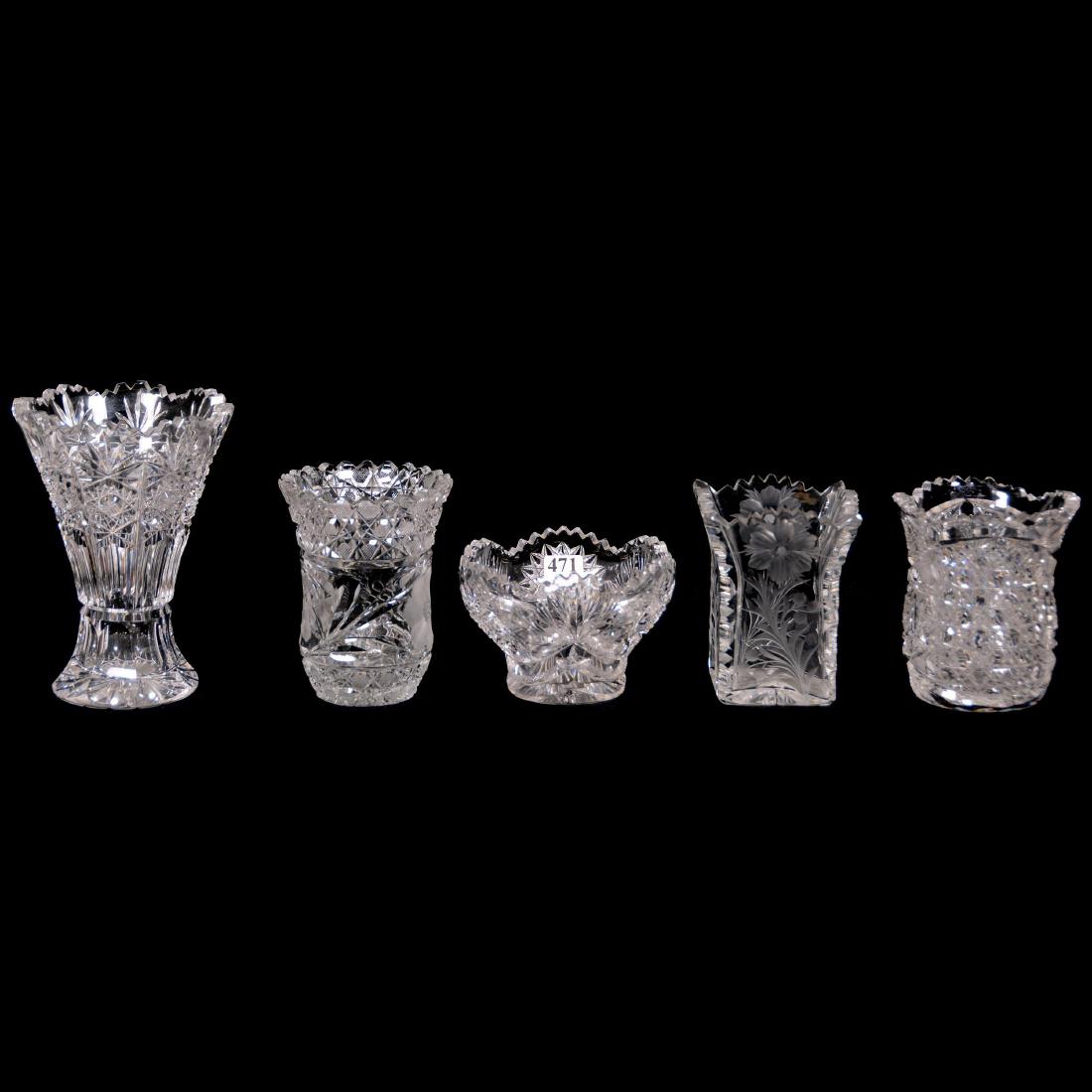 (5) Assorted American Brilliant Cut Glass Items (1 of 4)