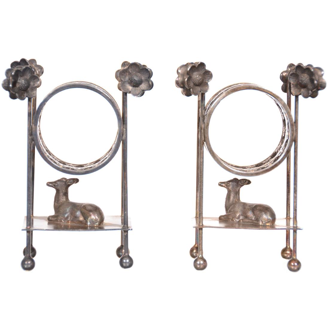 (2) Matching Silverplate Victorian Napkin Rings (1 of 3)