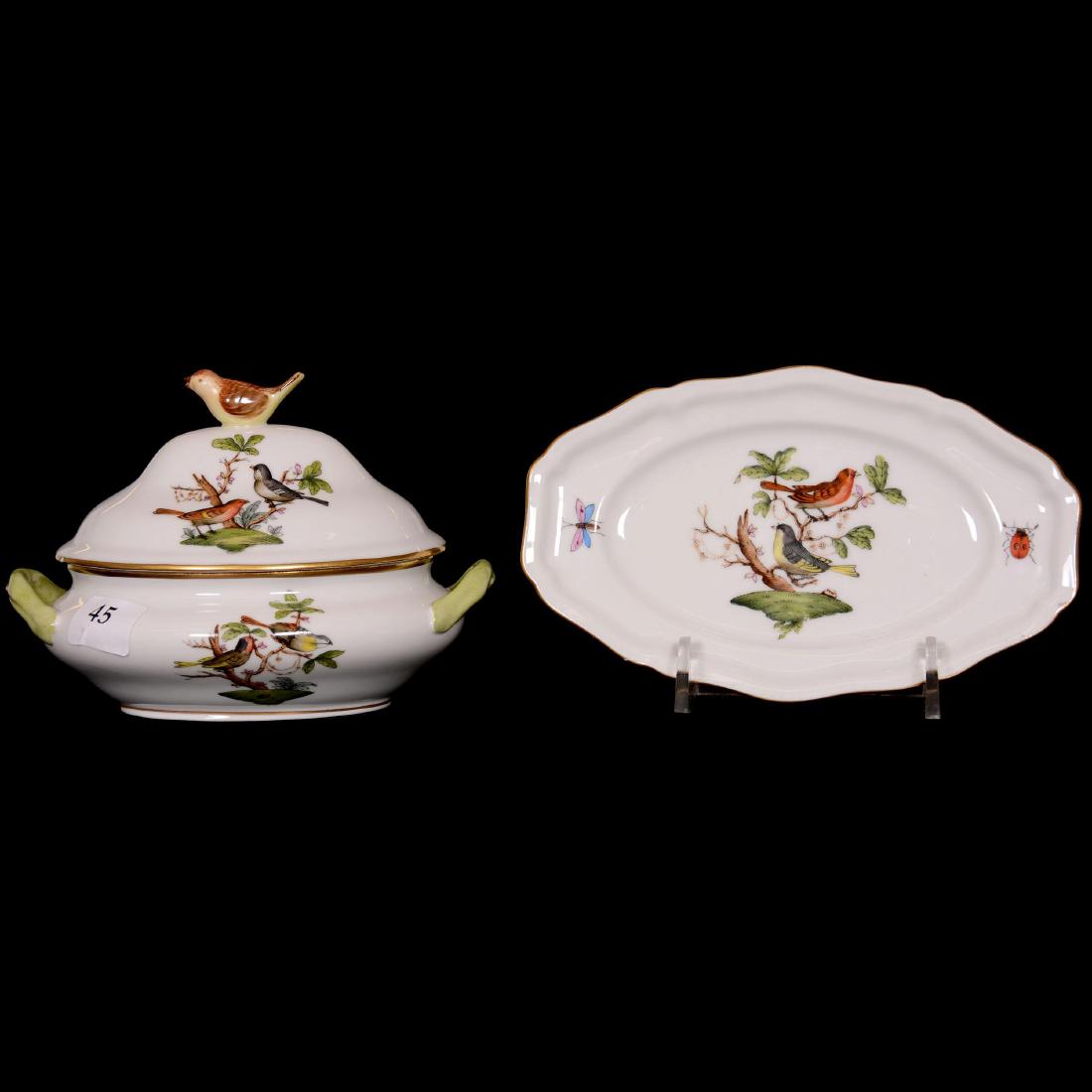 Herend Hungary Porcelain Hand Painted Miniature Covered (1 of 3)