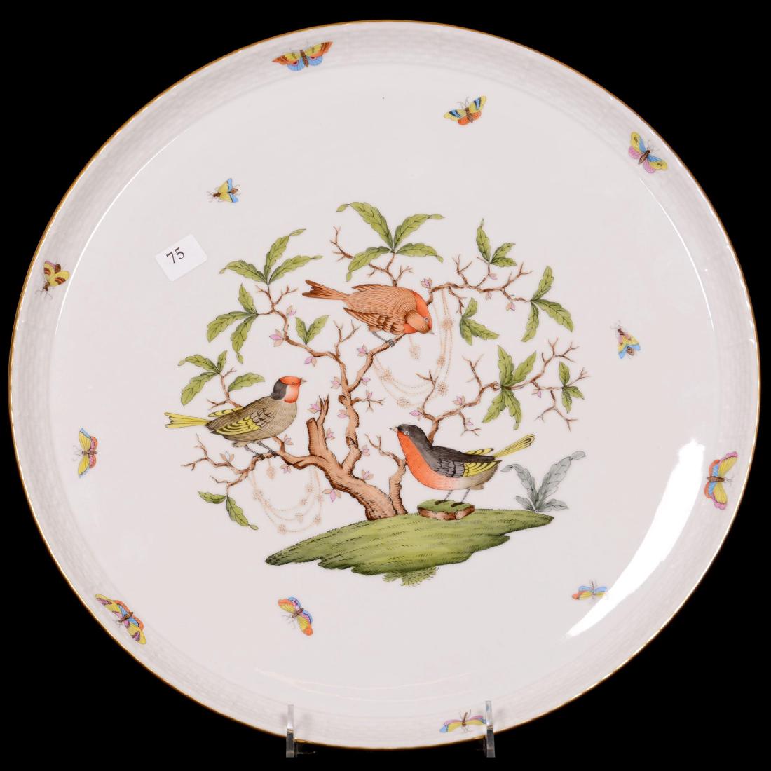 Herend Hungary Porcelain Hand Painted Round Tray (1 of 2)