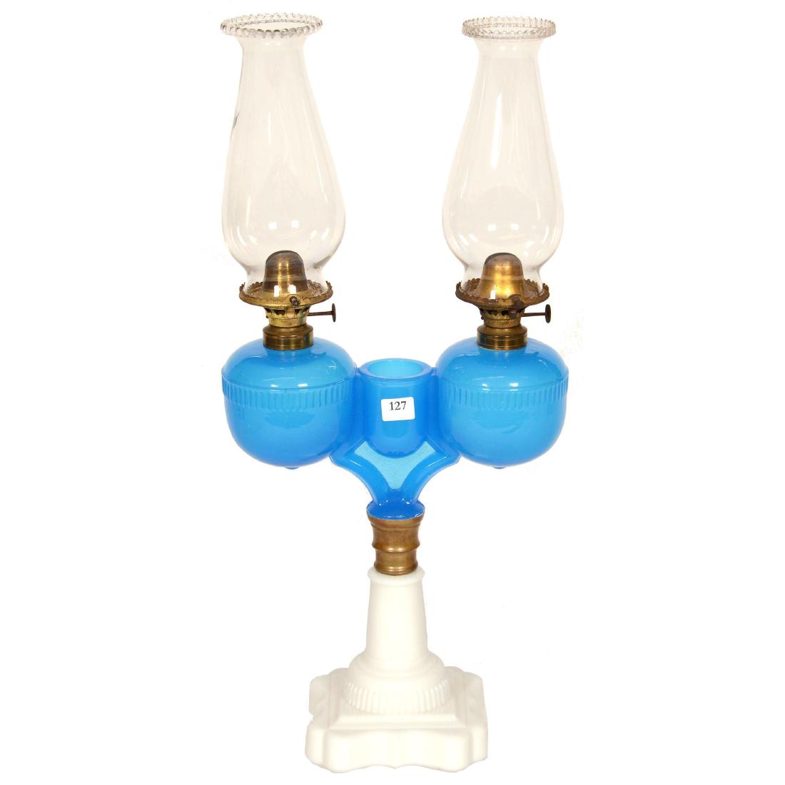 Ripley Atterbury EAPG Double Wedding Lamp (1 of 2)