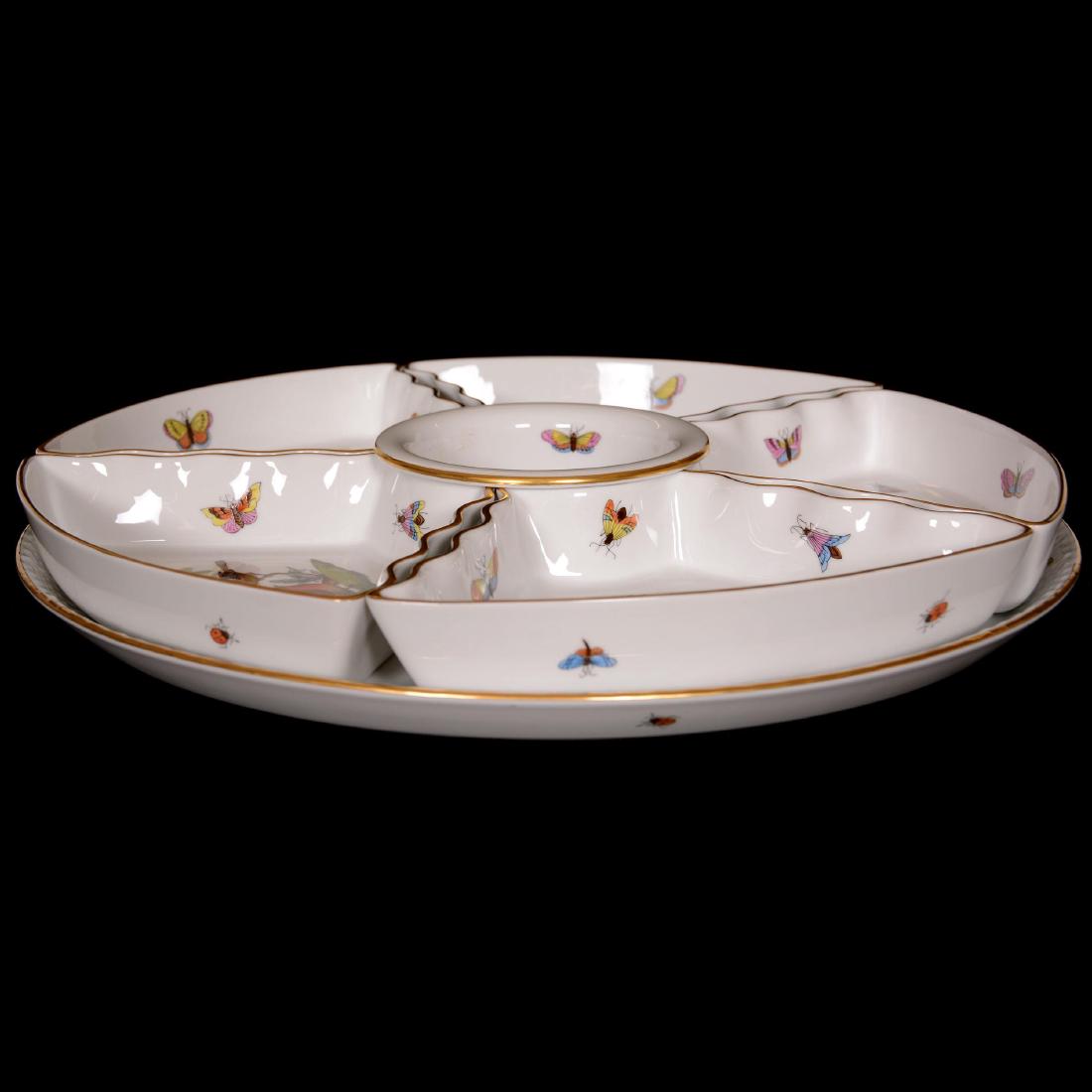 (7) Piece Herend Hungary Porcelain Hand Painted Vegetab (1 of 6)