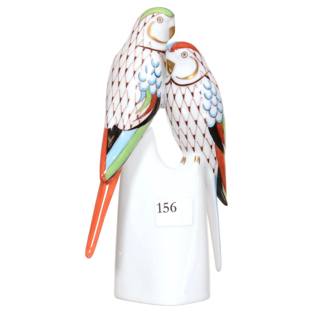 Porcelain Fishnet Parrot Figurine (1 of 3)