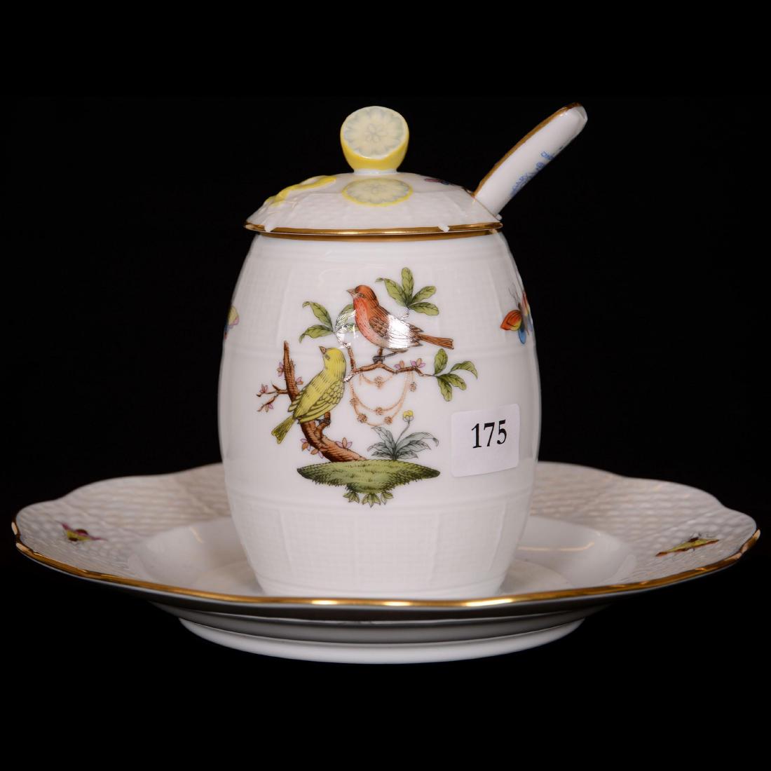 Herend Hungary Porcelain Hand Painted Covered Jam Jar W (1 of 3)