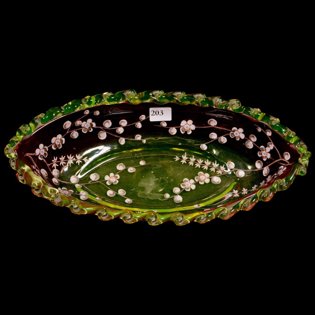 Art Glass Celery Tray (1 of 2)