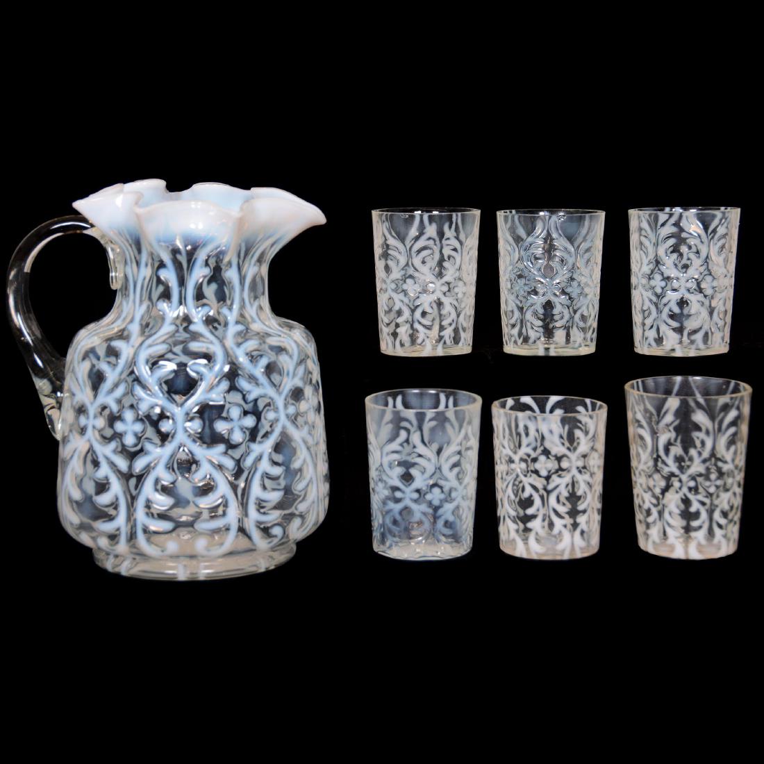 EAPG White Opalescent Water Set (1 of 5)