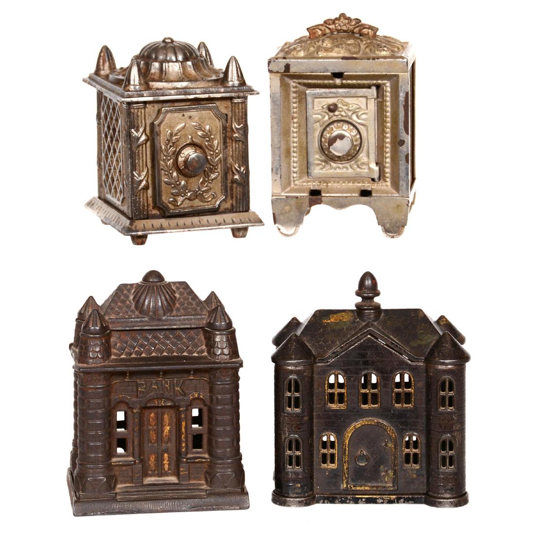 (4) Cast Iron Figural Banks (1 of 2)