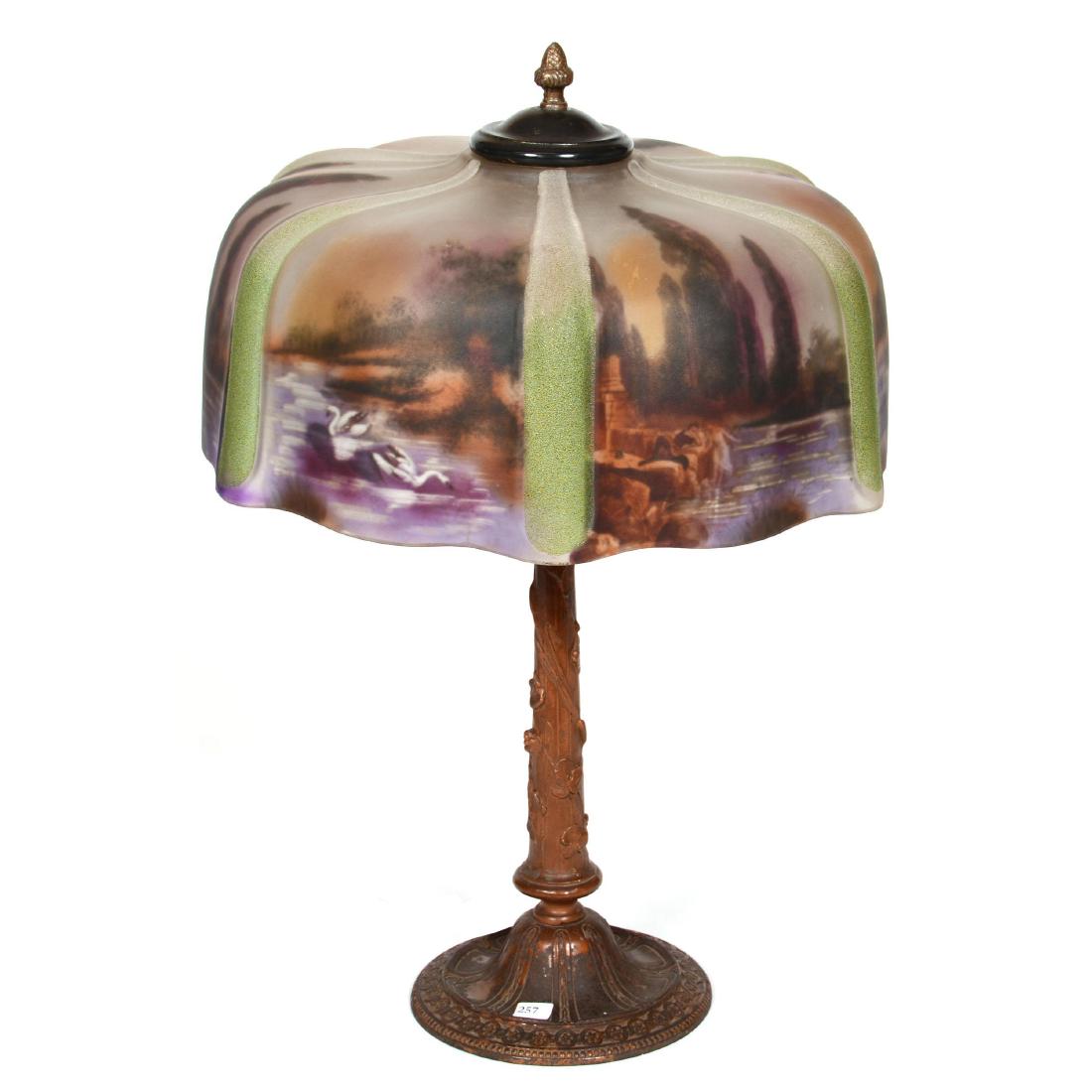 Table Lamp with Reverse Painted Shade (1 of 3)