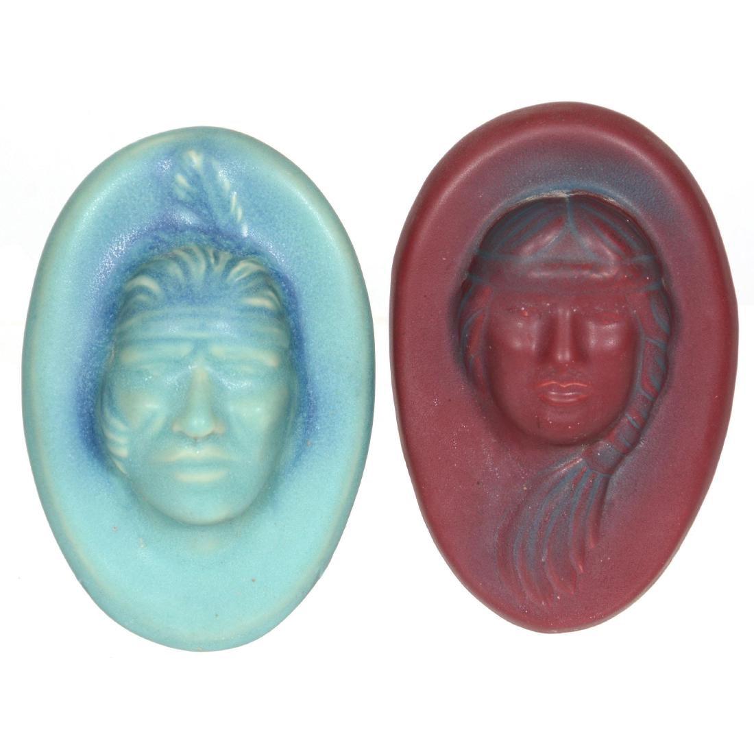 (2) Oval Van Briggle Art Pottery Plaques (1 of 2)