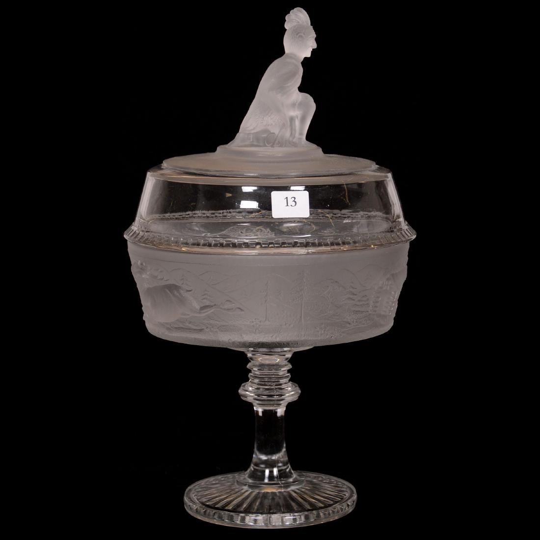 Pattern Glass Covered Compote (1 of 2)