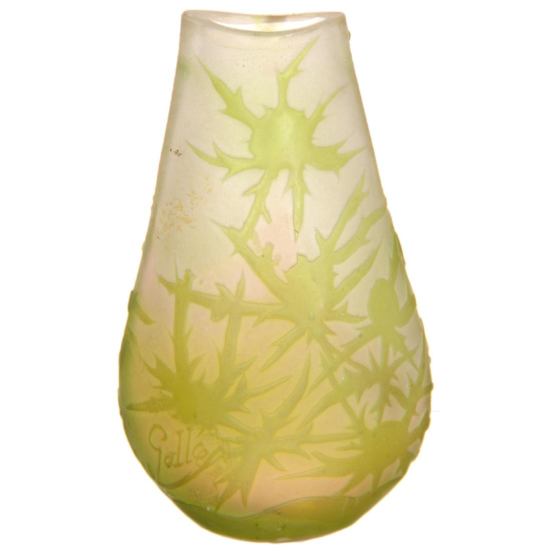 French Cameo Art Glass Vase (1 of 3)