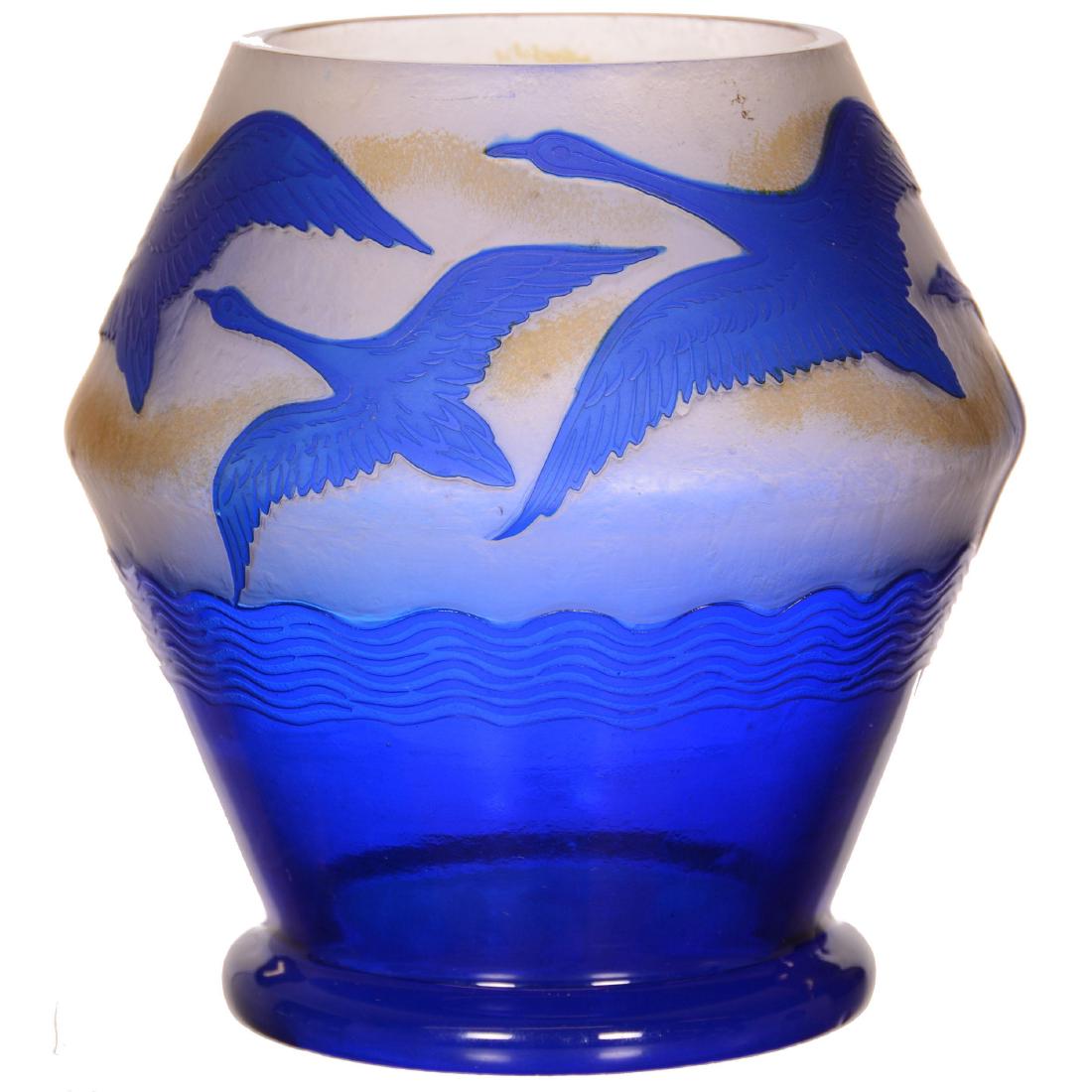 Cameo Art Glass Vase (1 of 2)