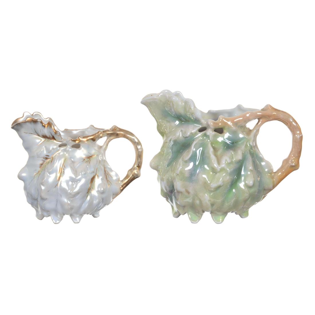(2) Royal Bayreuth Oak Leaf Pitchers (1 of 3)