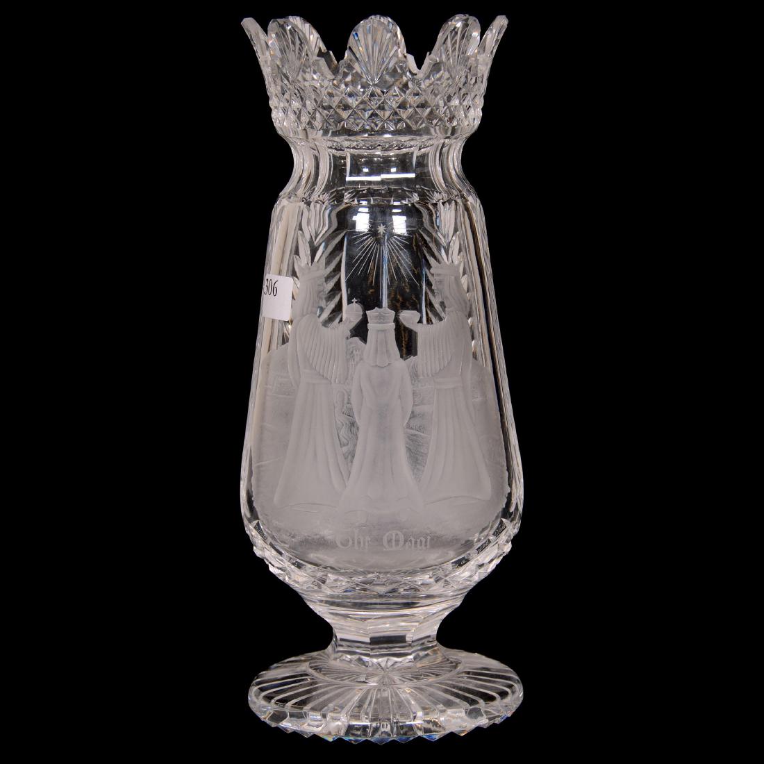 Waterford Cut Crystal Pedestal Vase (1 of 4)