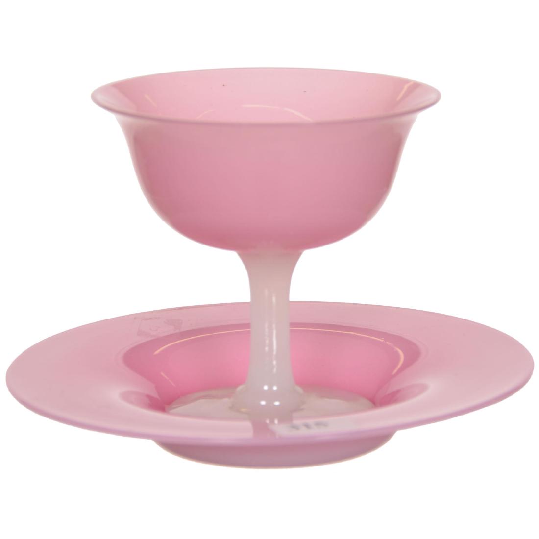 Unmarked Steuben Sherbet and Underplate (1 of 1)