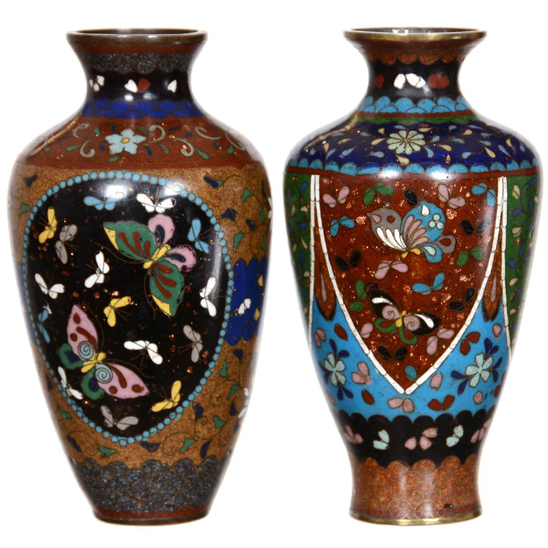 (2) Cloisonne Vases (1 of 2)