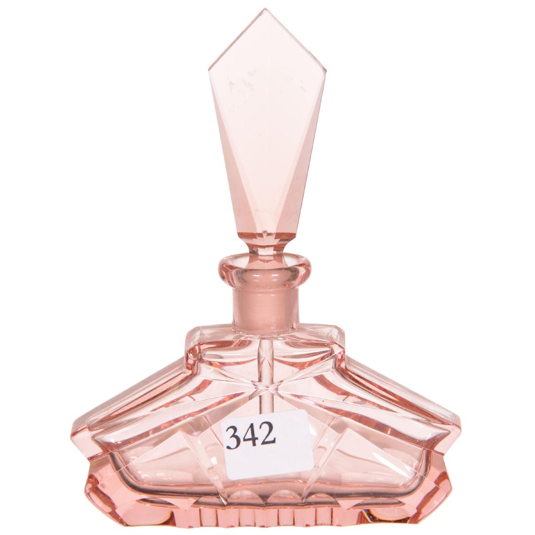 Pink Glass Perfume Bottle (1 of 2)