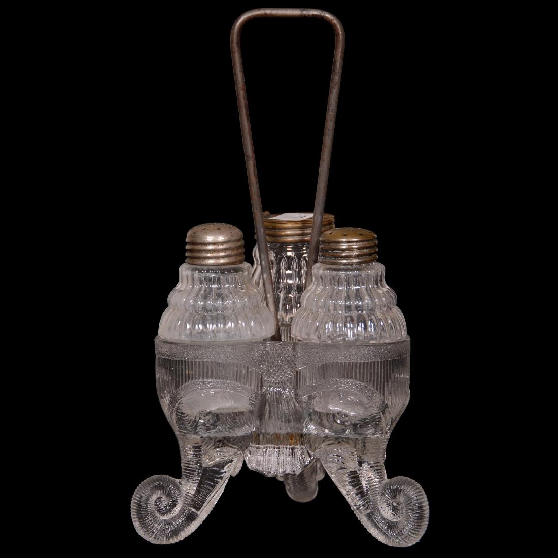 Pattern Glass Condiment Set (1 of 3)