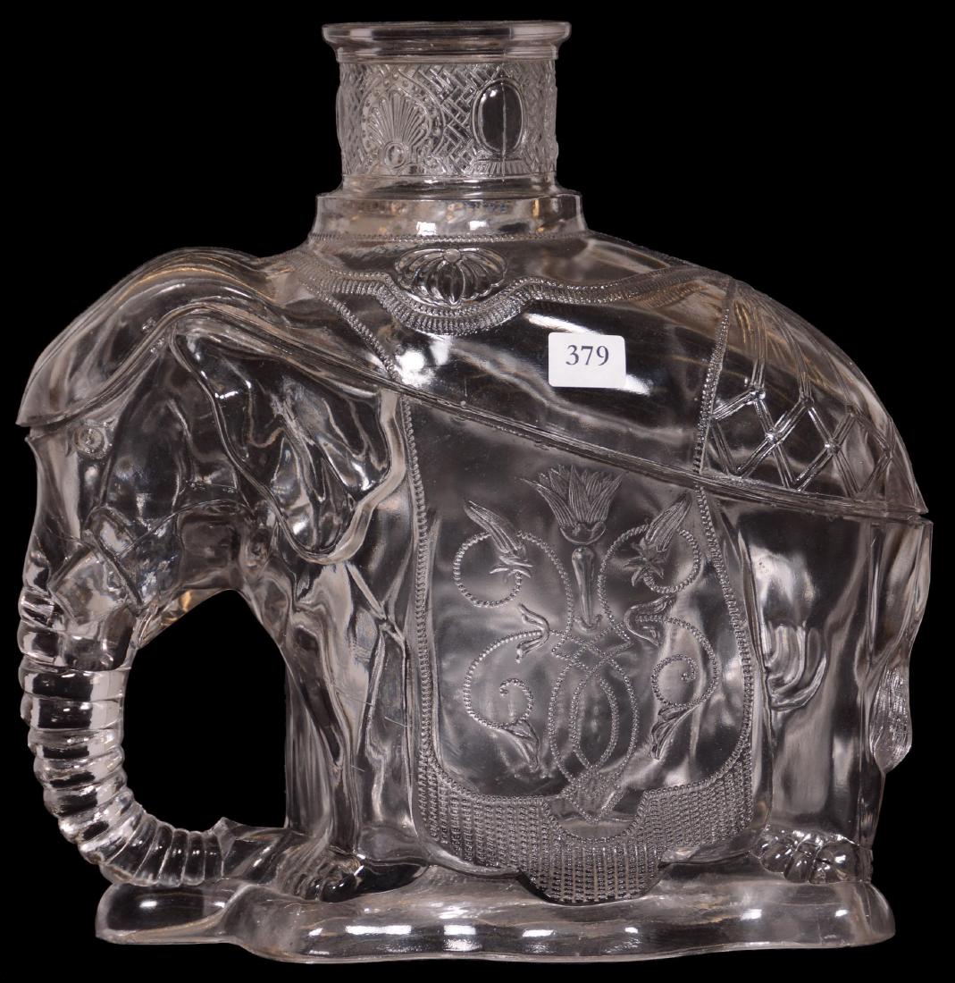 Rare Pattern Glass Figural Covered Container (1 of 2)