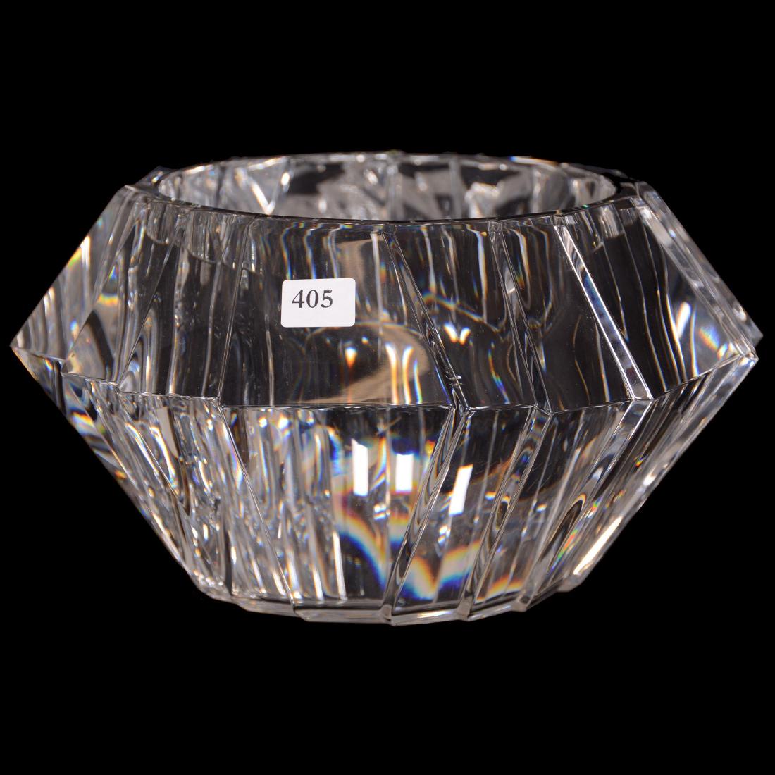 Orrefors Sweden Glass Vase: Orrefors Sweden Glass Vase - 5.25" X 10" Thick Heavy Glass Cut in Ridges - Very Nice Quality - Excellent Blank - Model #5700-13