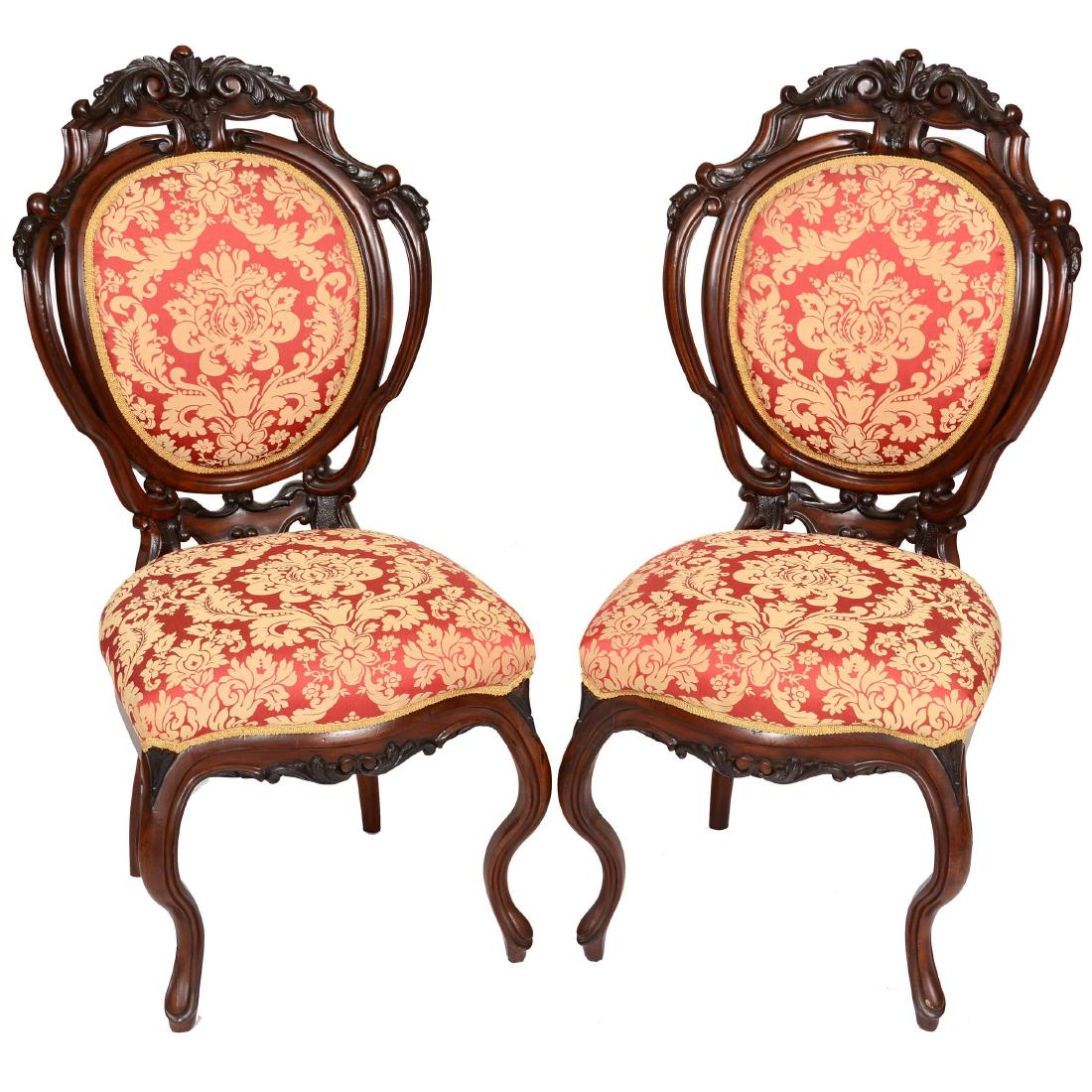 (2) Victorian Parlor Chairs (1 of 3)