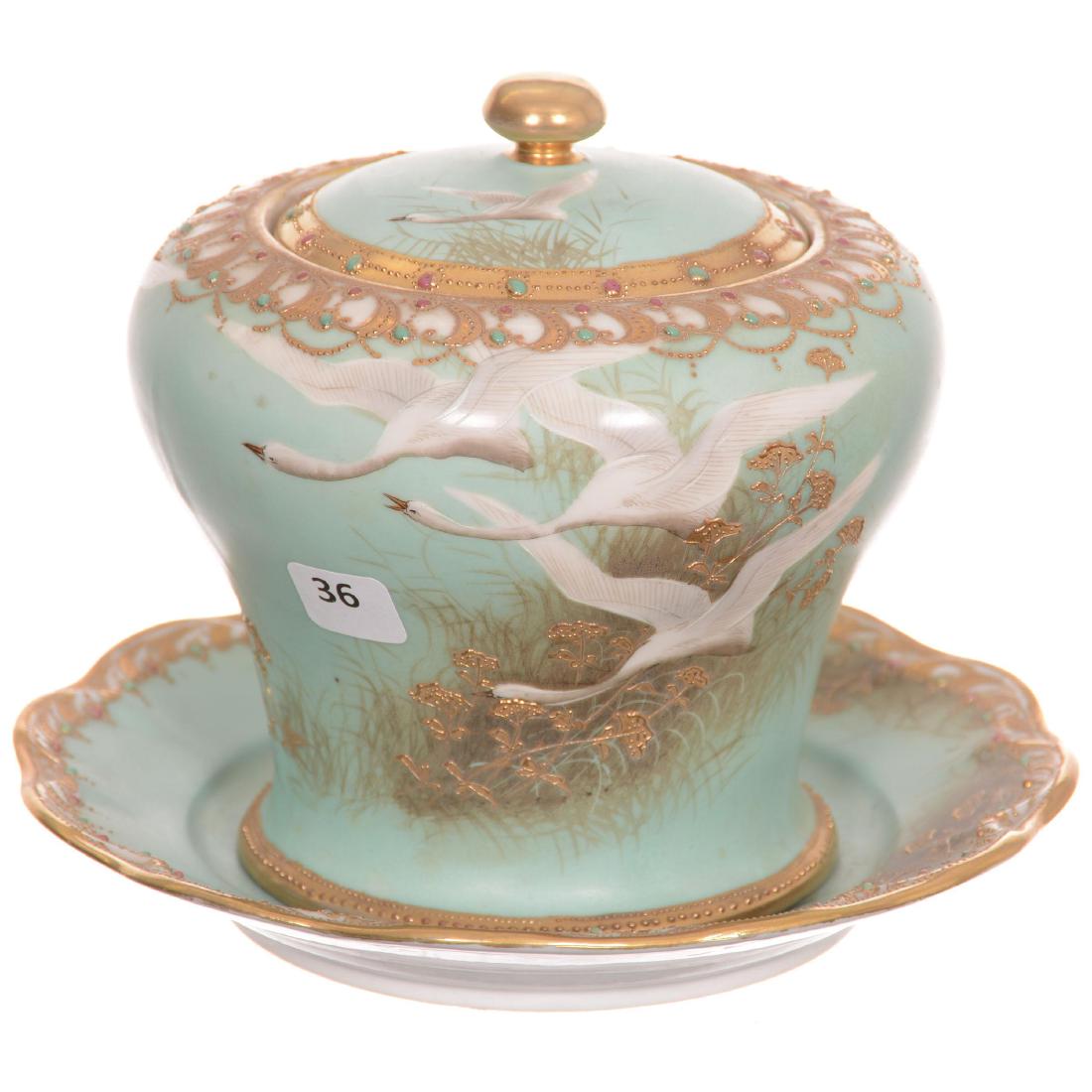 Nippon Biscuit Jar with Underplate (1 of 3)