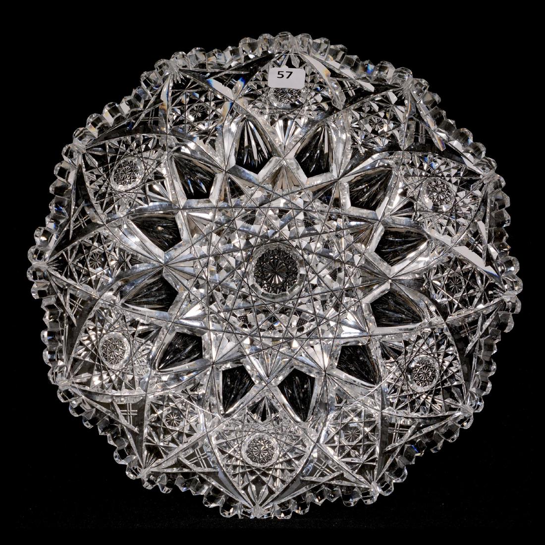 American Brilliant Cut Glass Round Tray (1 of 2)