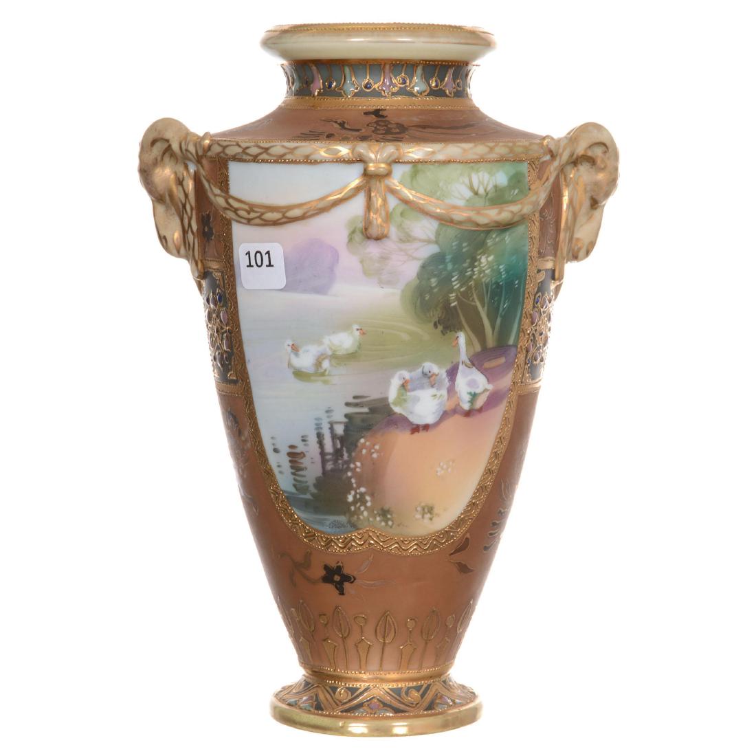 Nippon Two-Handled Vase (1 of 3)