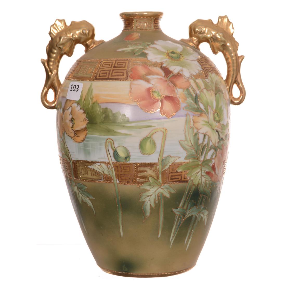 Nippon Two-Handled Vase (1 of 4)