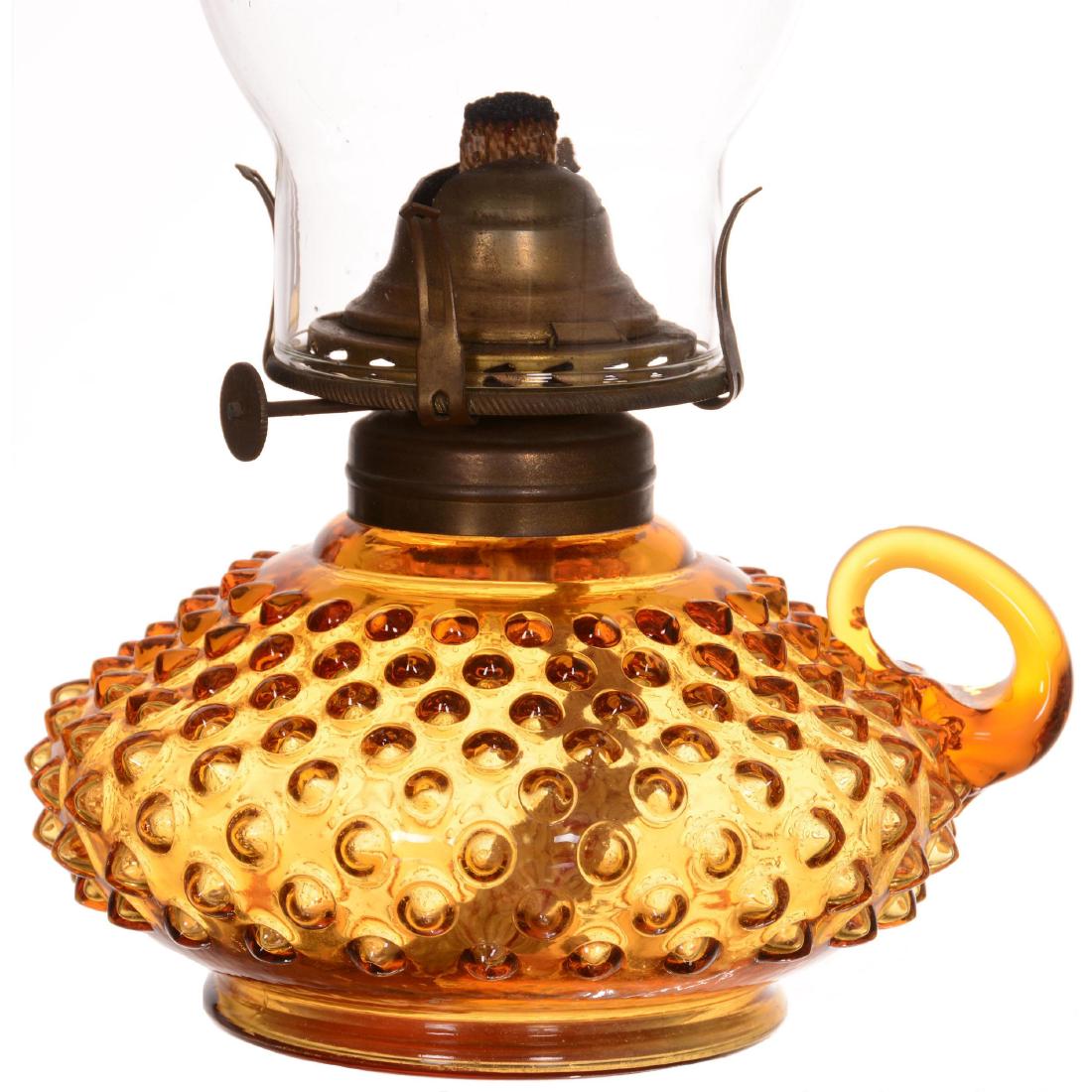 Pattern Glass Kerosene Finger Lamp (1 of 1)