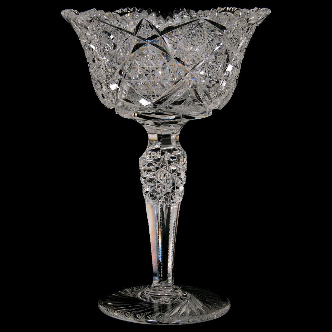 American Brilliant Cut Glass Compote (1 of 3)