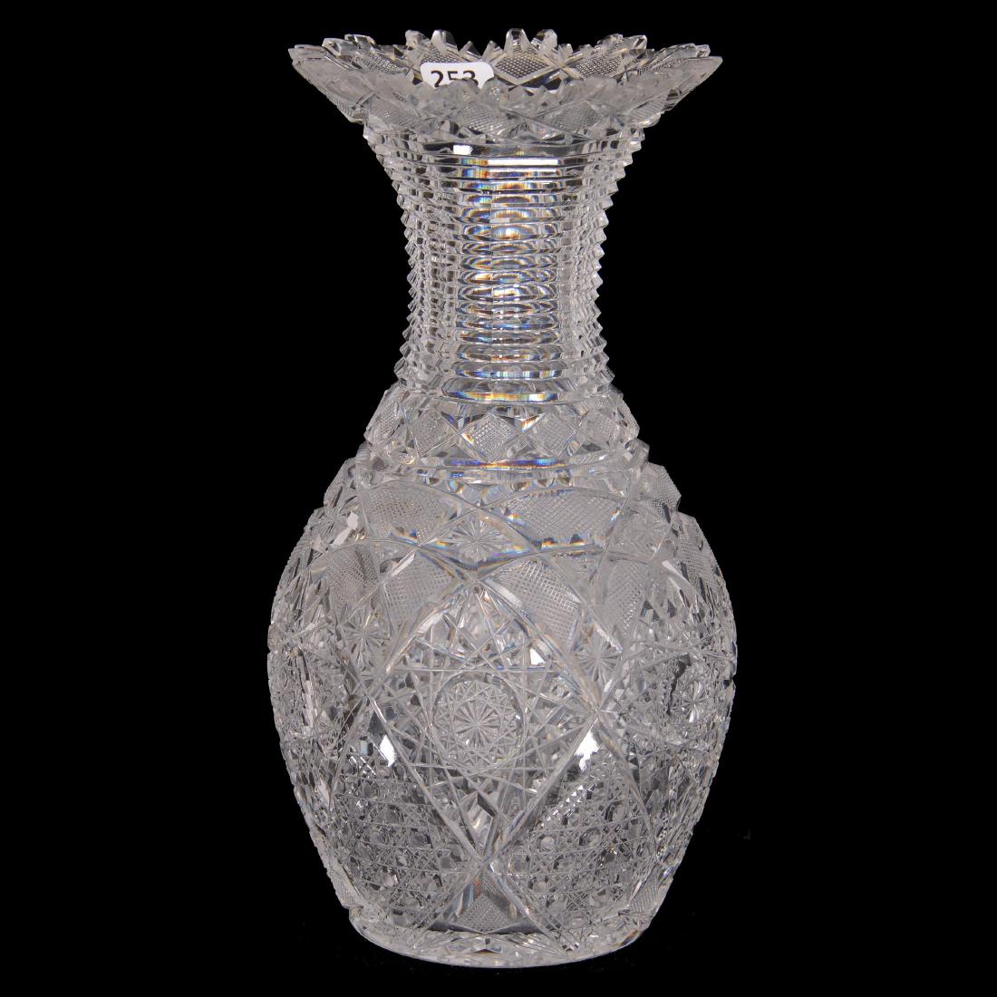 American Brilliant Cut Glass Bowling Pin on American Brilliant Cut Glass