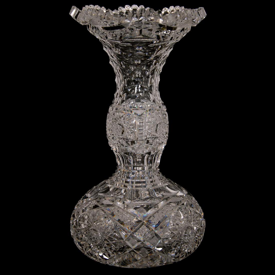 American Brilliant Cut Glass Vase (1 of 2)