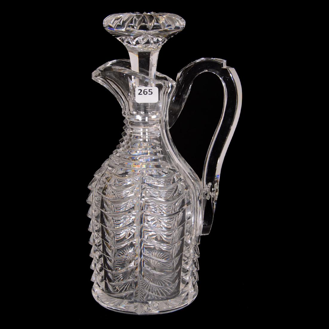 American Brilliant Cut Glass Handled Decanter (1 of 3)