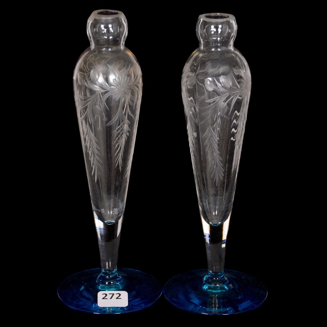 Pair Cut Glass Vases (1 of 2)