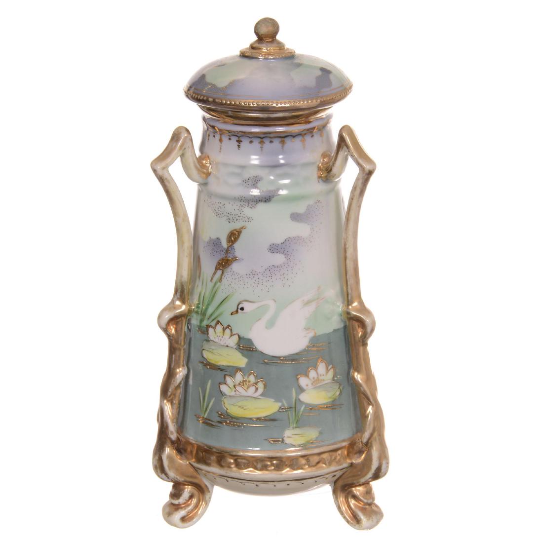 Nippon Three-Footed Covered Jar (1 of 2)