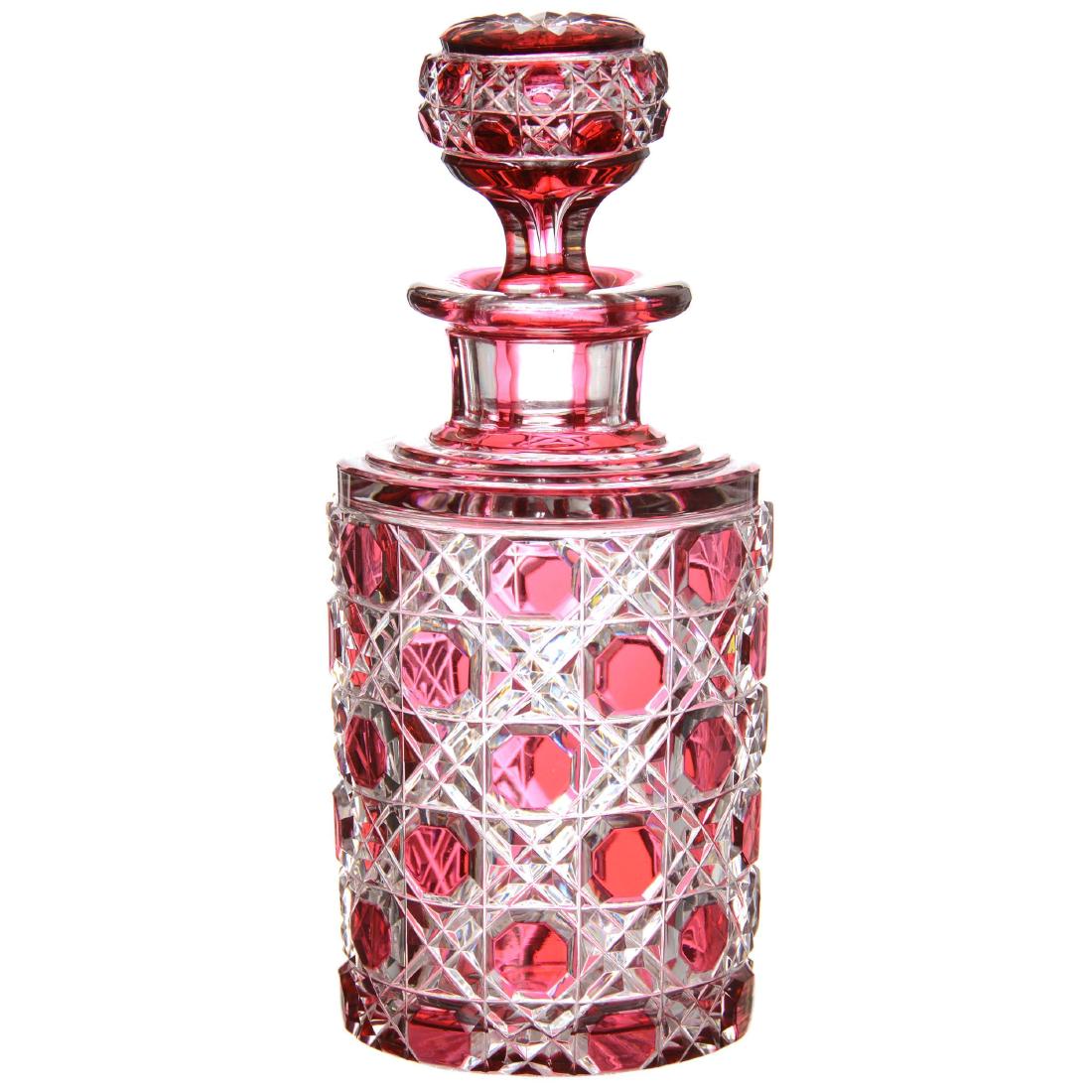 Cranberry Cut to Clear Cologne Bottle (1 of 2)