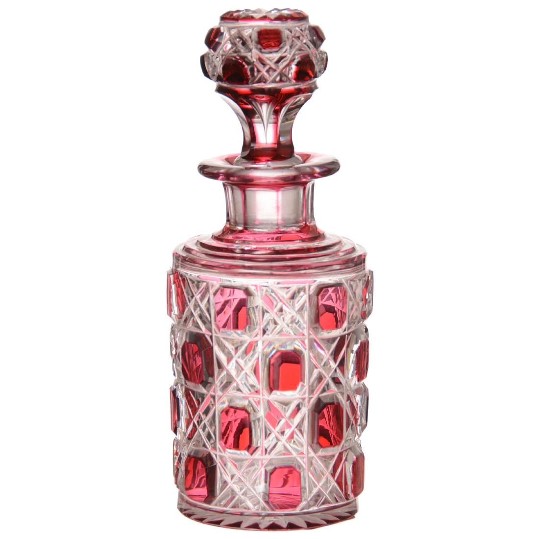 Cranberry Cut to Clear Cologne Bottle (1 of 2)