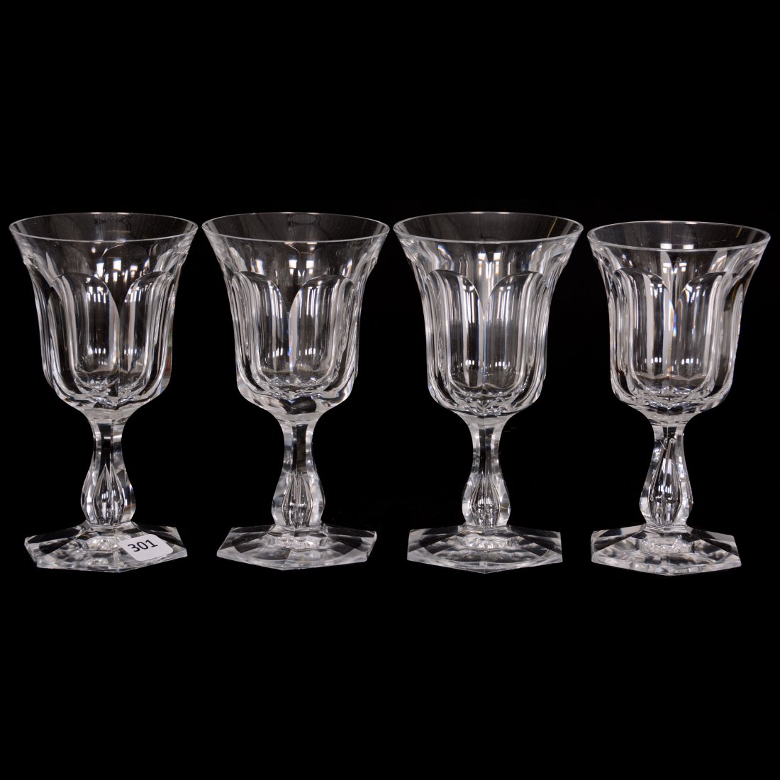 (4) Water Goblets - ABCG (1 of 1)