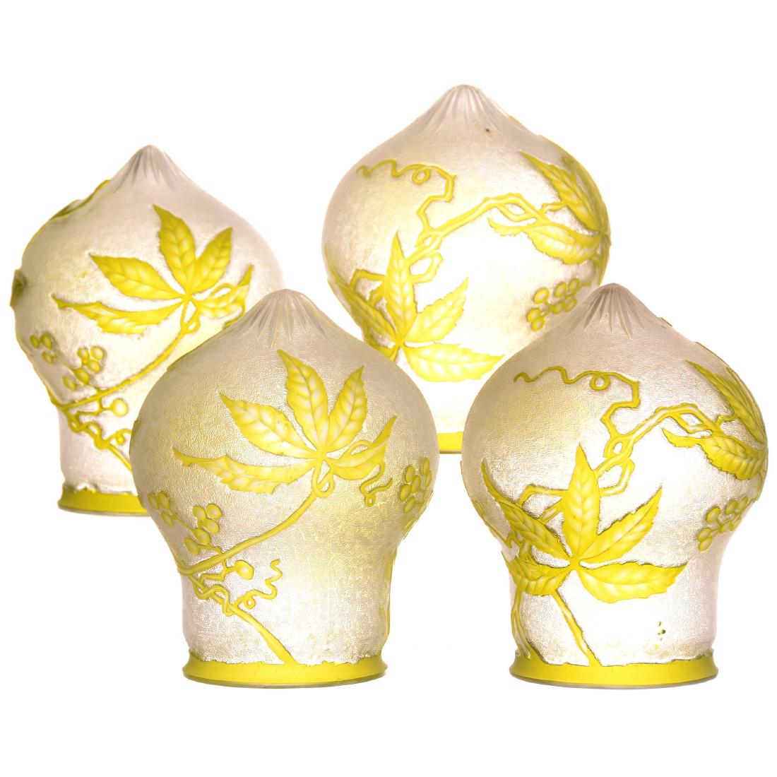 (4) Art Glass Lamp Shades (1 of 2)